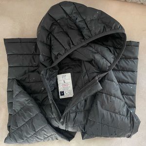 GAP Kids Pimaloft Lightweight Puffer Coat/Jacket - Size L (10/12) - Black
